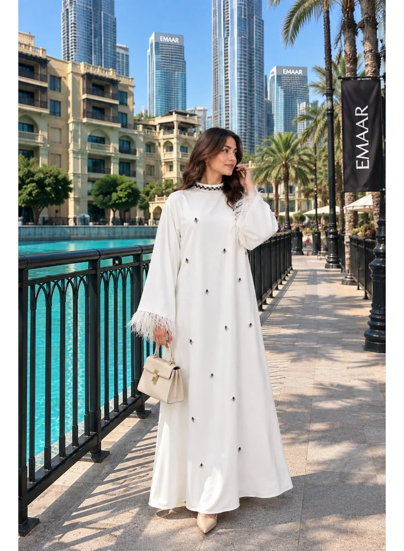 Ophelia Ophelia Lumine Serenity Pearl Abaya | Elegant Modest Wear for Women