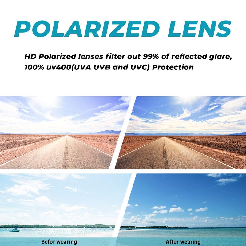 MAXJULI Polarized Aviator Sunglasses for Big Heads Men Women (Matte Black Frame/Grey Lens) - Image 3