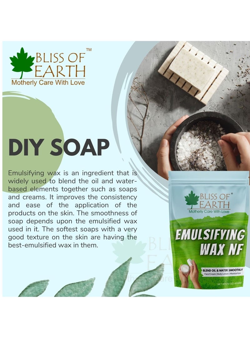 BLISS OF EARTH Bliss of Earth 8 OZ Emulsifying Wax NF Cosmetic Grade Wax Best for Thickening Soap Lotion Body Moisturizer & DIY Products 227gm  - Image 3