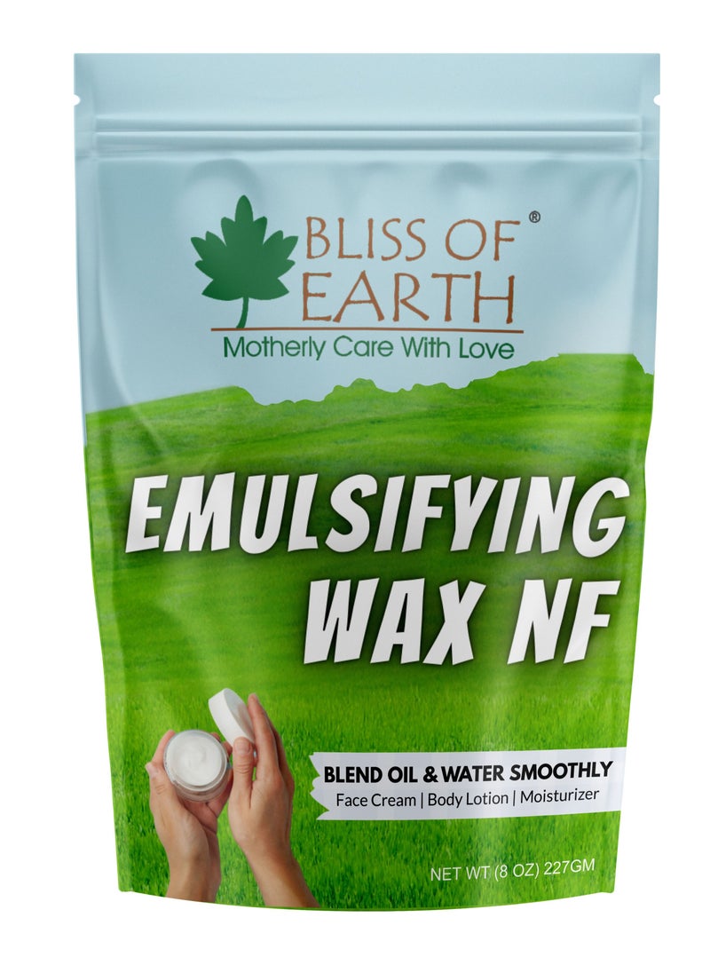 BLISS OF EARTH Bliss of Earth 8 OZ Emulsifying Wax NF Cosmetic Grade Wax Best for Thickening Soap Lotion Body Moisturizer & DIY Products 227gm  - Image 1