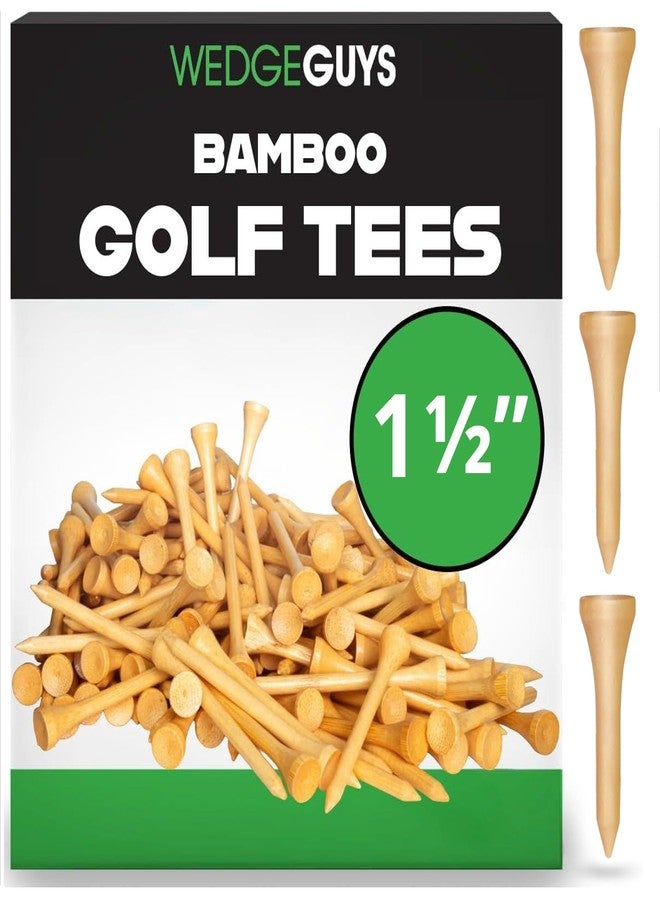 Wedge Guys Bamboo Golf Tees 1-1/2 Inch - 100pcs. - Stronger Than Wooden Golf Tees Biodegradable & Less Friction, PGA Professional Approved - Image 1
