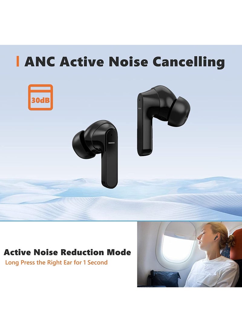 VKL Wireless Earbuds, Active Noise Cancelling Bluetooth Earbuds, Earphones with 35H Playtime, In-Ear Detection, Touch Control, ENC Tech for Clear Calls, Bluetooth , USB-C Quick Charge, IPX7 Waterproof  - Image 4