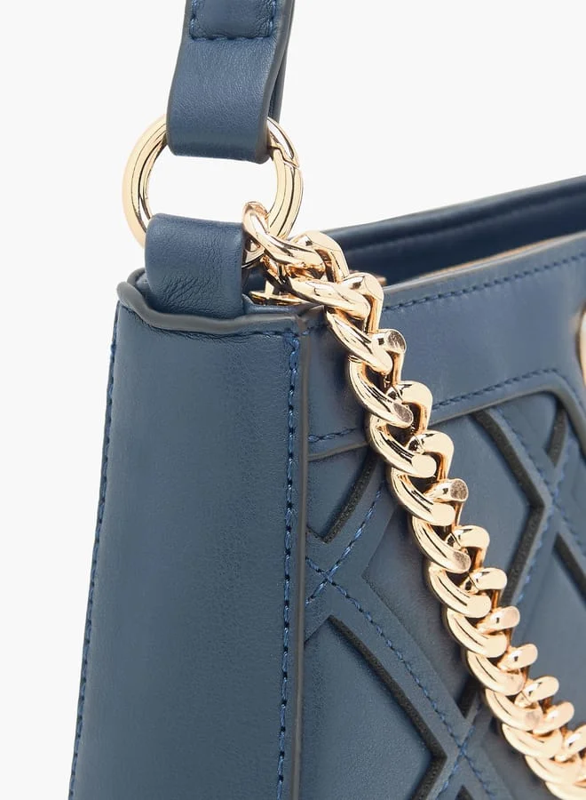 سيليست Women Textured Crossbody Bag with Adjustable Strap and Zip Closure