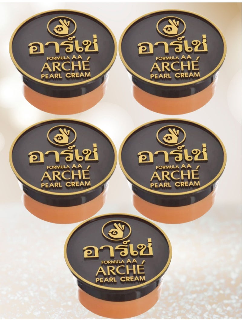 Arche 6 Pieces Skin Lightening Cream 5 Grams 3 In 1 With Multiple Properties Including Covering Black Spots On The Face Sun Protection Softening The Skin Cream Before Makeup  - Image 1