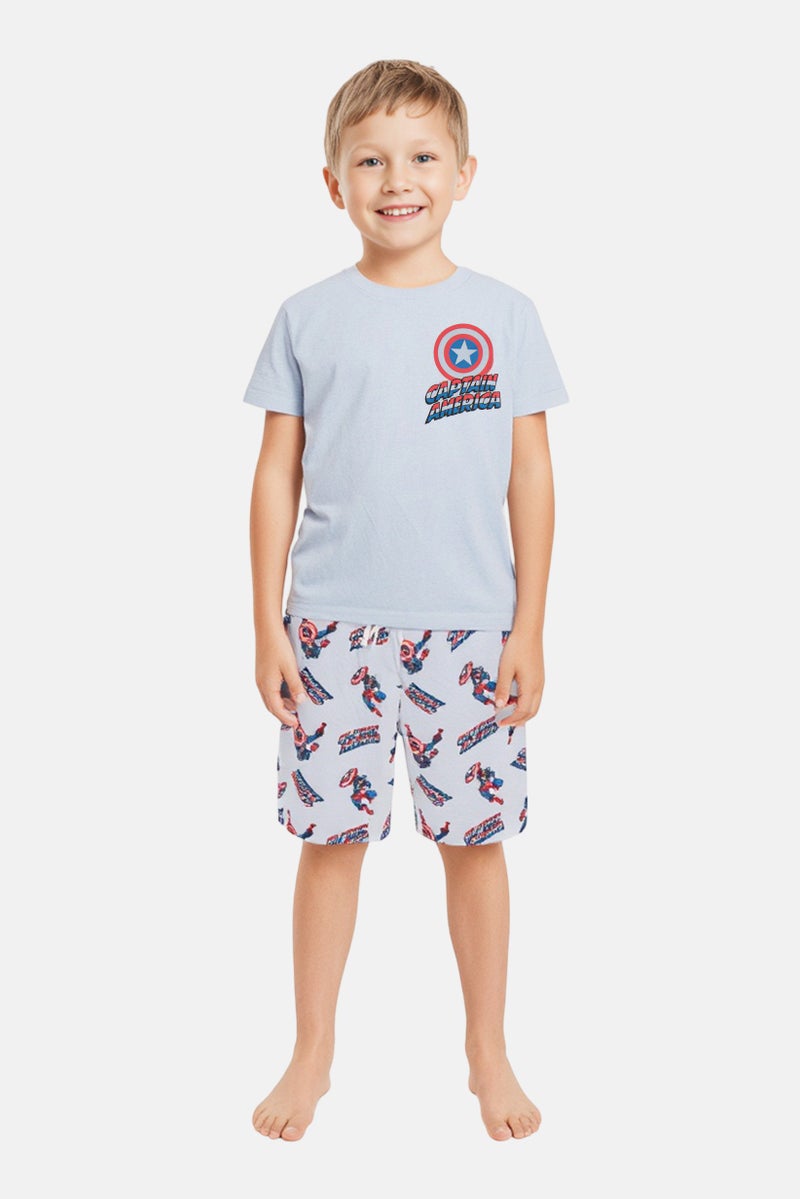 MARVEL Kids Boy 2 Pieces Short Sleeve Graphic Pyjama T-Shirt And Short Set, Multicolor - Image 1
