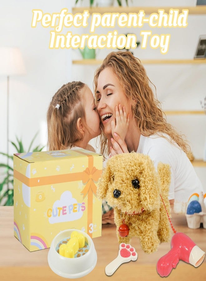 lonfypeng Plush Toys Walking Dog Toys That Can Walk, Bark and Wag Tail,Interactive Electronic Pet Toys Puppy with Leash,Easter Christmas Birthday Gift for Toddlers Kids - Image 5