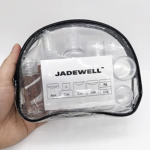 JADEWELL 4 Pack Travel Bottles Set with Zipper Bag Containers for Toiletries Shampoo Conditioner Lotion Body Wash Liquid Leak-Proof Carry-on for Airplane - Image 2