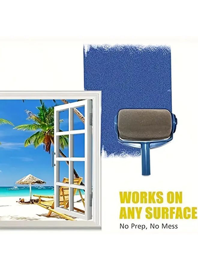 Self Feeding Latex Paint Roller Brush Durable Sponge Head For Walls Concrete Wood - Image 3