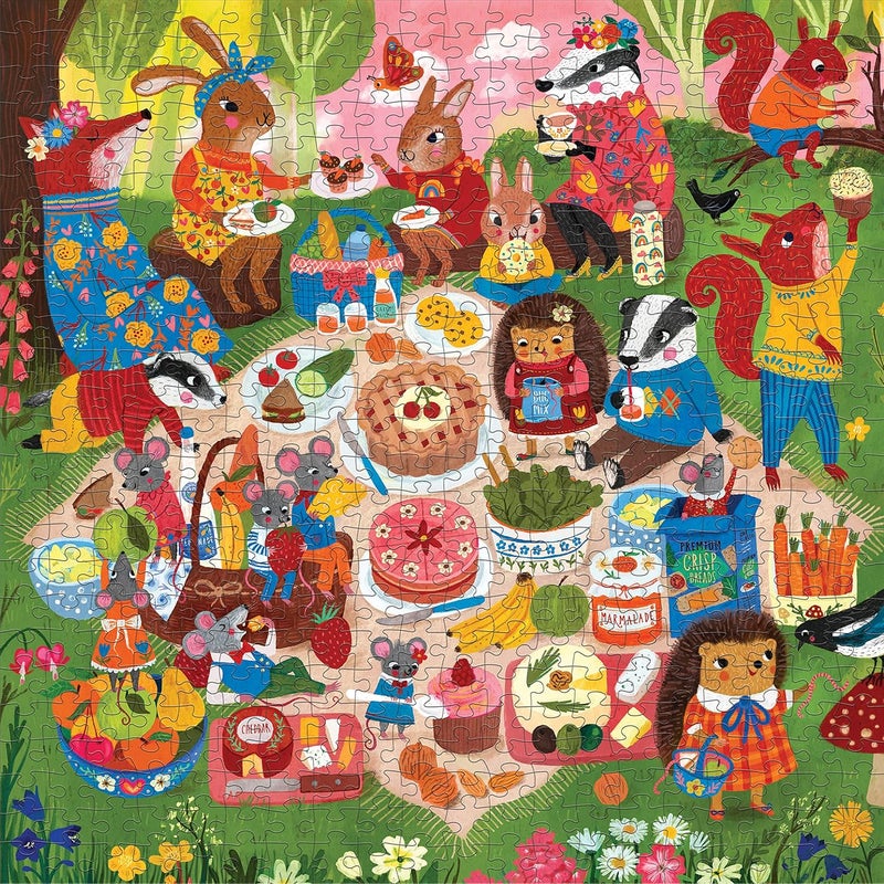 Mudpuppy Moisture proof Woodland Picnic 500 Piece Family Puzzle Light & sturdy - Image 2