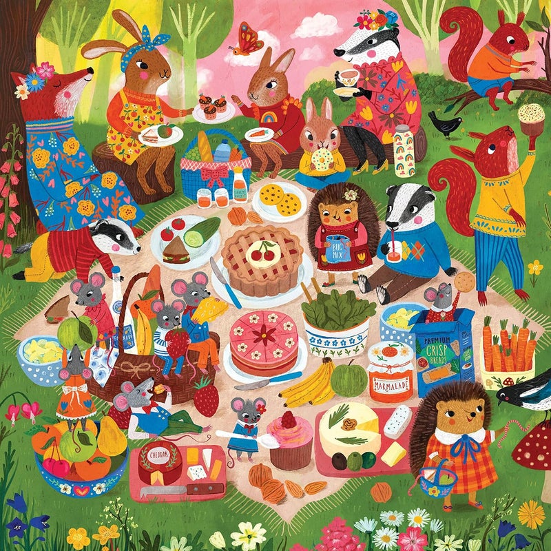 Mudpuppy Moisture proof Woodland Picnic 500 Piece Family Puzzle Light & sturdy - Image 3