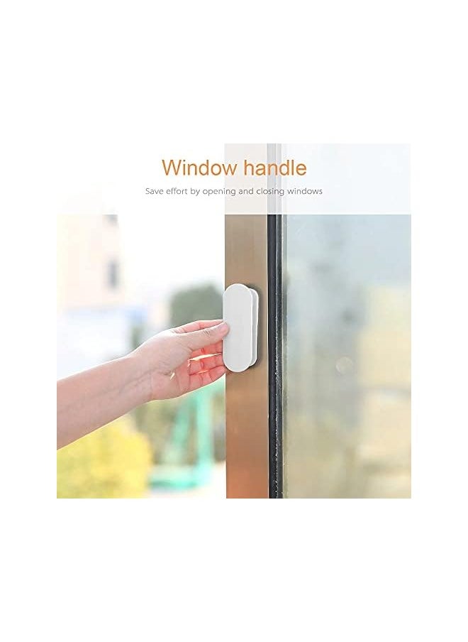 PROMASS promass Self-Stick Cabinet Handles, 4Pcs Self-Stick Instant Cabinet Drawer-Humanity Handle for Kitchen Cabinet Knobs Drawer Window Sliding Door-Wardrobe Self-Stick Push Pull Helper Handles - White  - Image 4