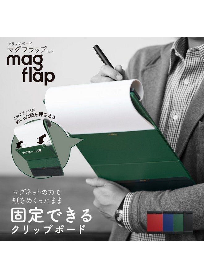 KING JIM 5085 Red Clip Board Mag Flap Notepad Clip A4 Short Edge - Image 2