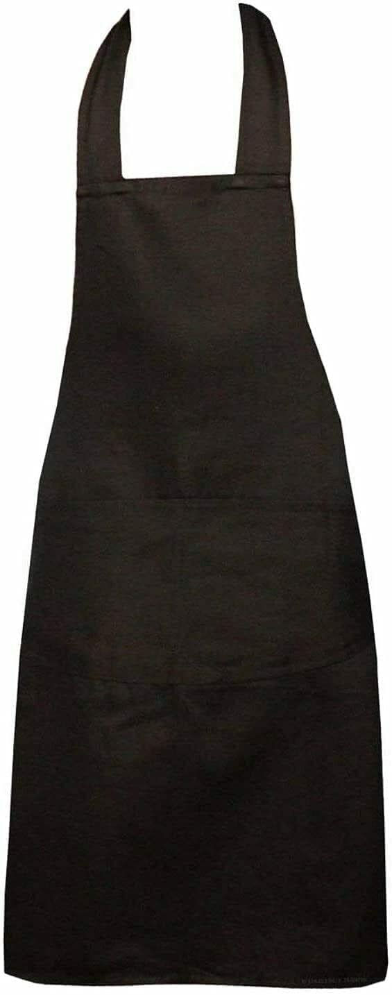 Clay Roberts Chefs Apron Black Cooking and Baking Apron for Men and Women Double Pockets Kitchen Butchers Aprons BBQ  Catering Bibs Cooking Tabards