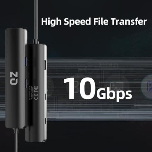 QZ USB 4.0 Hub HDMI 8K/60Hz, 4K/120Hz, 40 Gbps, 6 in 1, USB Hub 4.0, Power Delivery PD 100W, Laptop Docking Station for USB 4.0 PC Laptop Phones and Office Work Stations [Aluminum] - Image 5