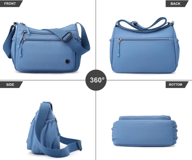 Pealwel Casual Crossbody Bag with Anti Theft Pocket - Women Lightweight Water-Resistant Purse Bag (Blue Blue) - Image 3
