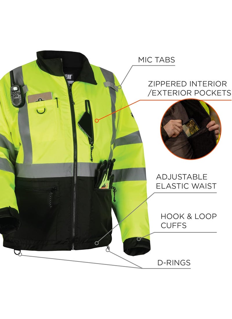 Ergodyne Ergodyne GloWear 8351 Windbreaker Jacket Hi Visibility Reflective Jackets Type R Class 3  - Image 5