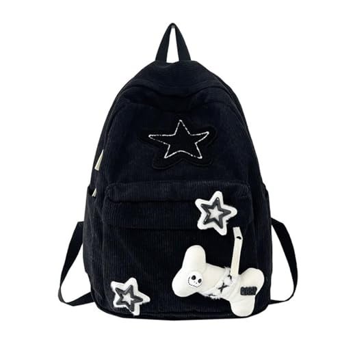 Goylmc Cute Backpack, Double Shoulder Bag, Laptop Backpack for 15.6” with Large Capacity Adjustable Straps (Black) - Image 1