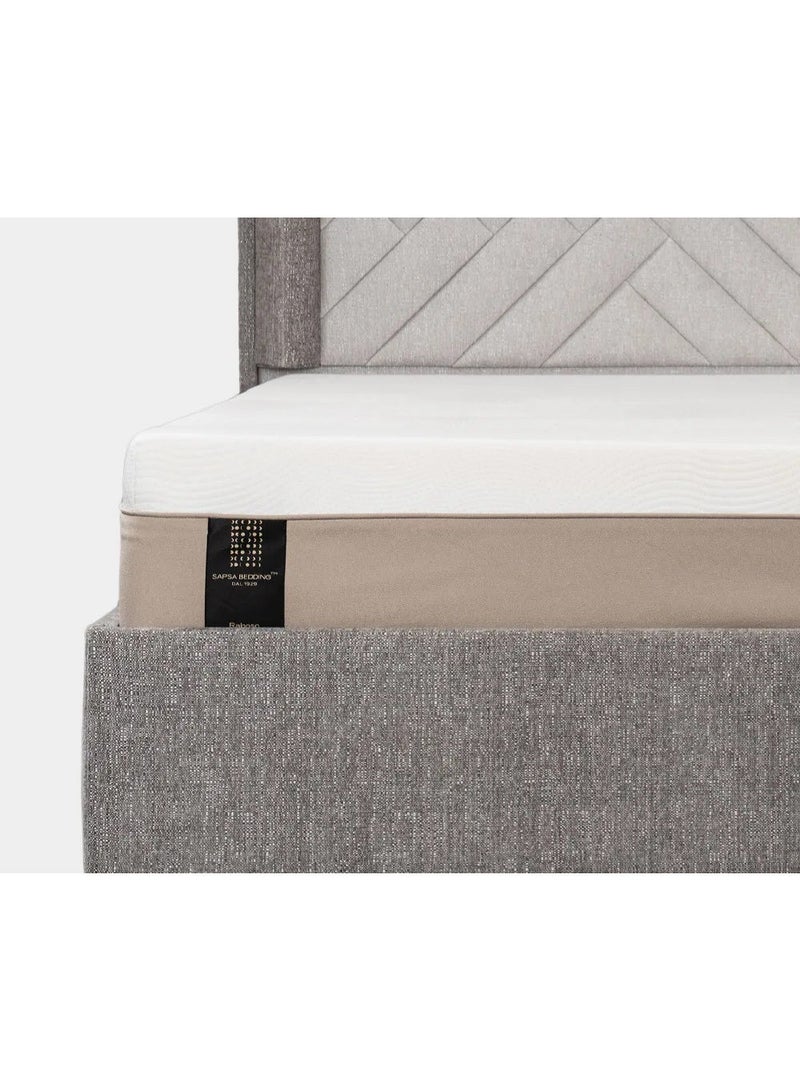 SAPSA BEDDING Raboso Mattress with Memory Foam Latex and Polyurethane Foam Natural Cement - Image 1