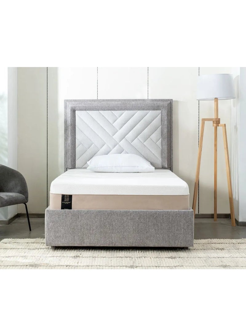 SAPSA BEDDING Raboso Mattress with Memory Foam Latex and Polyurethane Foam Natural Cement - Image 2