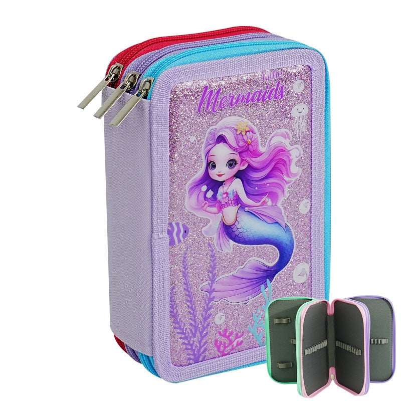 52 Hole Large Capacity Pencil Roll Kotak Pensel 52 Lubang Beg Pensel Student Art Painting Storage Organizer Waterproof Stationery Bag Back To School For Boys Girls Art Supplies - Image 1
