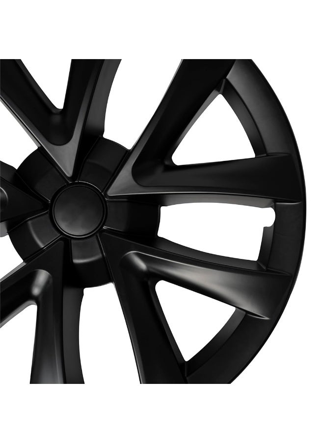 HPS 18-Inch Wheel Covers for Tesla Model 3 – Matte Black/Grey | Modern Aero Style | ABS Material – Set of 4  - Image 2