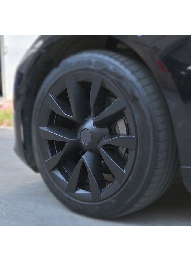 HPS 18-Inch Wheel Covers for Tesla Model 3 – Matte Black/Grey | Modern Aero Style | ABS Material – Set of 4 - Image 4