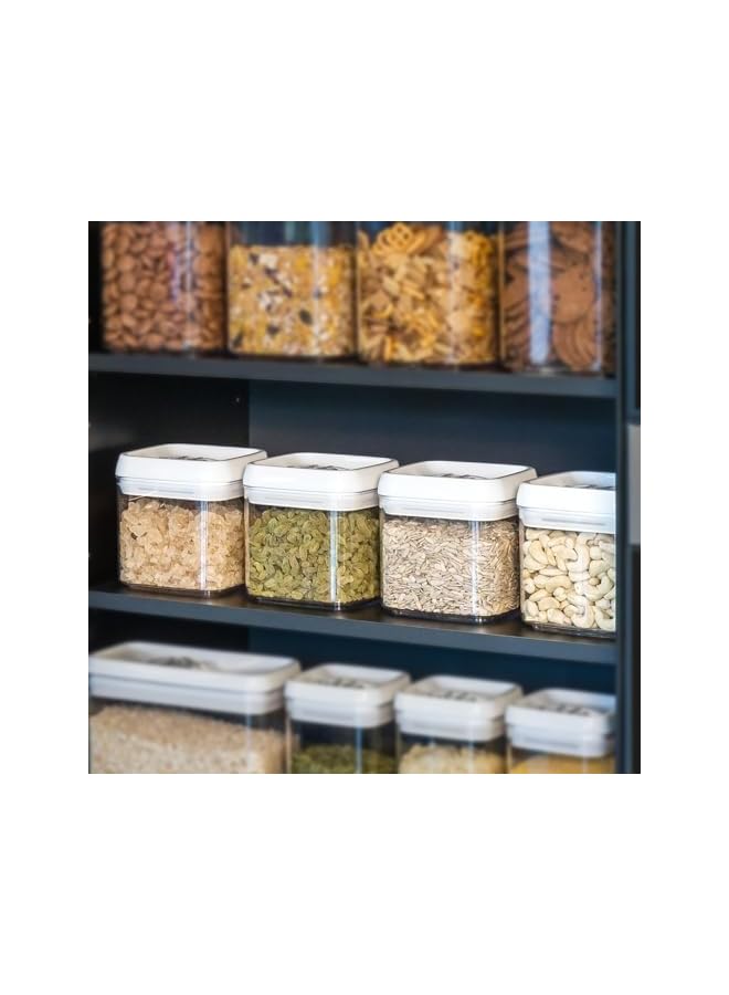Green Tiger حاوية تخزين الطعام، حجم كبير 5 إنش بغطاء محكم الإغلاق، حاوية مطبخ قابلة للتكديس لتوفير المساحة، منظم خزانة المطبخ والثلاجة، توابل ووجبات خفيفة للحيوانات الأليفة (1.1 لتر) - Image 2