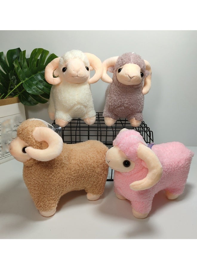 4 قطعة لطيف الغنم بلش لعبة مجموعة - الحيوانات المحشوة الناعمة مع الصوف الناعم، 6-10in الأحجام والوجوه المطرزة - للأطفال في الأعمار 1+، ديكور الحضانة، لعب الحضانة وهدايا موضوع المزرعة - Image 2