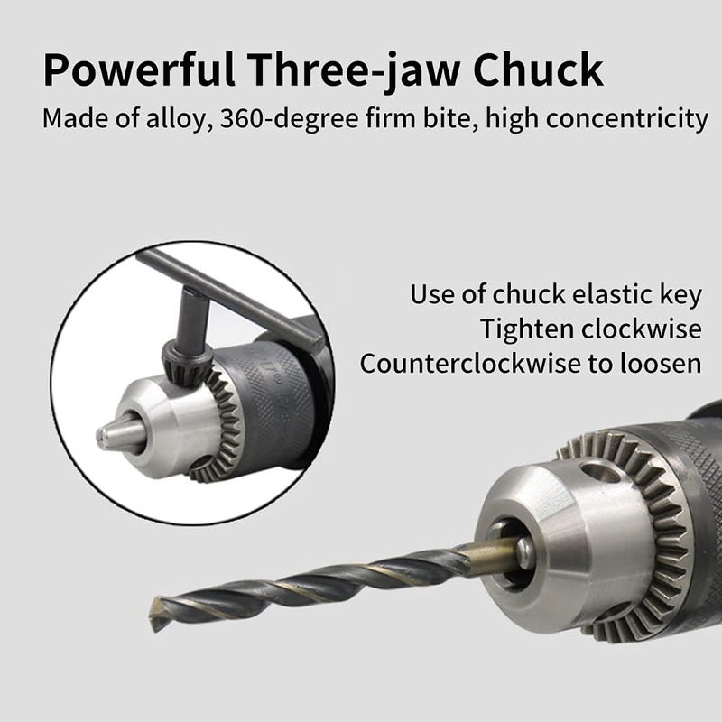 klarako Air Tool Drillpistol Drills, 1/2" Pneumatic Air Drill, 700rpm CW/CCW Handle Type Reversible Variable Speed Drilling Tool Engraving Grinder with 360°Reversible Handle for Furniture, Hardware - Image 3