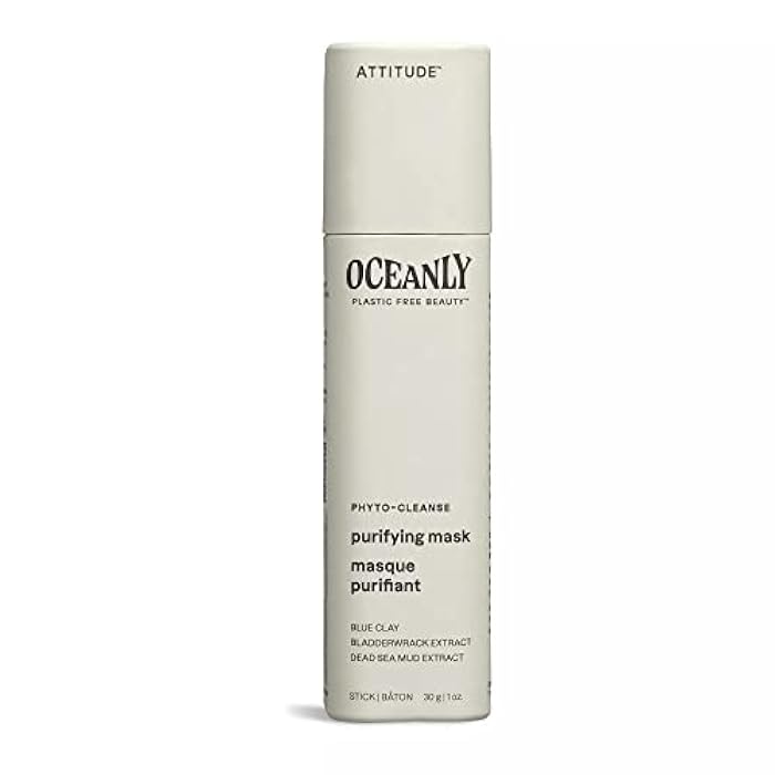 ATTITUDE Oceanly Face Mask Stick, EWG Verified, Plastic-free, Plant and Mineral-Based Ingredients, Vegan and Cruelty-free Beauty Products, PHYTO CLEANSE, Unscented, 1 Ounce - Image 1