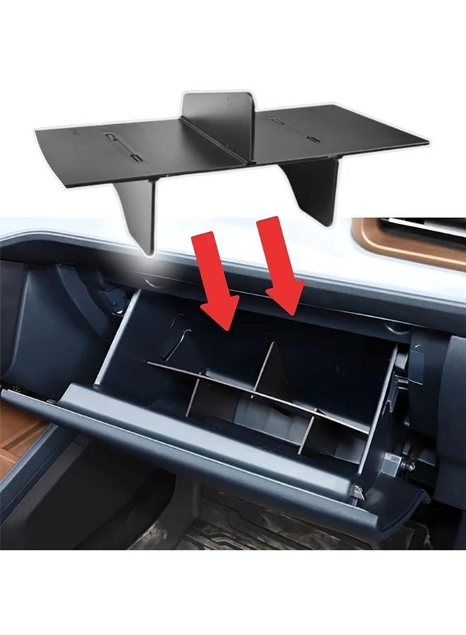 Black ABS Resin Glove Box Storage Box Center Console Tray For Ford Maverick - Image 2