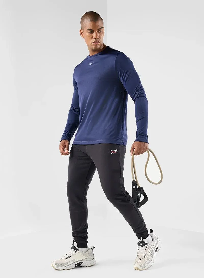 Reebok Vector Navy Reebok Long Sleeve Men’s Training T Shirt - Vector Navy for Men | Best Price UAE