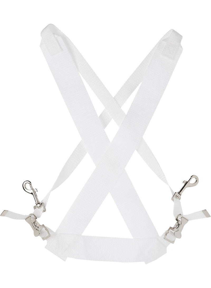 LUDWIG Ludwig LF350W White Parade Marching Bass Drum Sling | Marching Band Straps | for Band Practice, Concerts and Musical Events  - Image 1