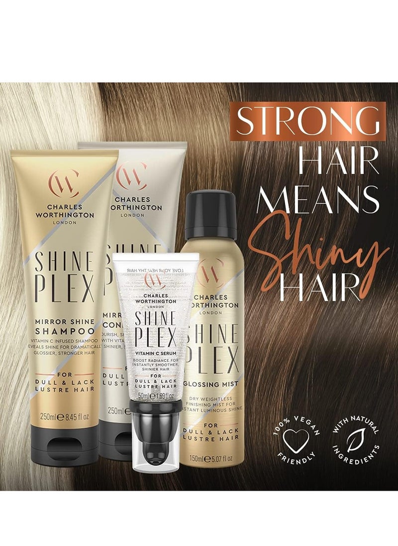 CHARLES WORTHINGTON Shine Plex Mirror Shine Shampoo for Dull Hair Nourishing Shampoo for Frizzy Hair Salon Shampoo to Boost Shine 250 ml  - Image 4