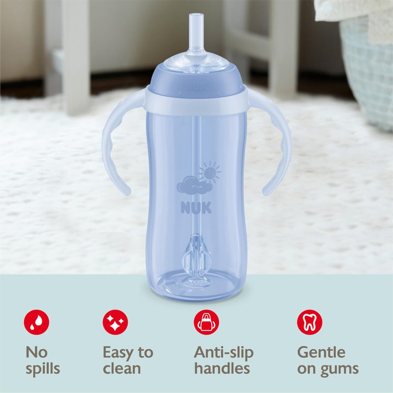 NUK Learner Straw Cup, 10oz, 2-Pack - Toddler Sippy Cup with Soft Straw for Easy Drinking, Suitable for Ages 8 Months and Up, Timeless Collection - Image 5