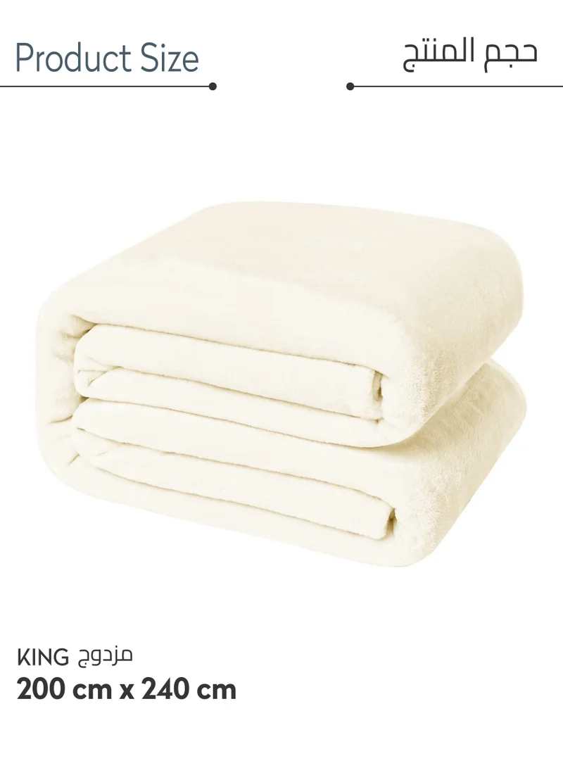 Donetella Fleece Blanket King Size(210 X 240 CM) Super Soft Throw Blanket With 300 GSM Best Lightweight Warm Plush Throws For Bed, Sofa,Couch And Camping,Satin Linen