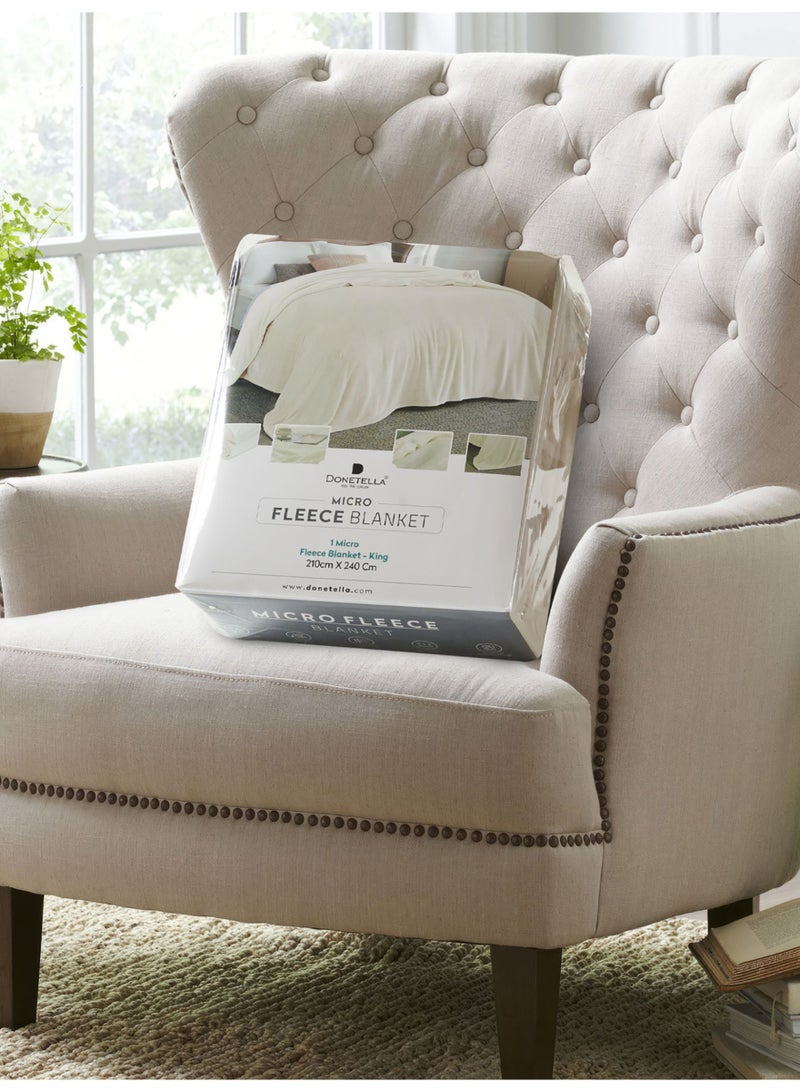 Donetella Fleece Blanket King Size(200 X 240 CM) Super Soft Throw Blanket With 300 GSM Best Lightweight Warm Plush Throws For Bed, Sofa,Couch And Camping,Satin Linen - Image 2