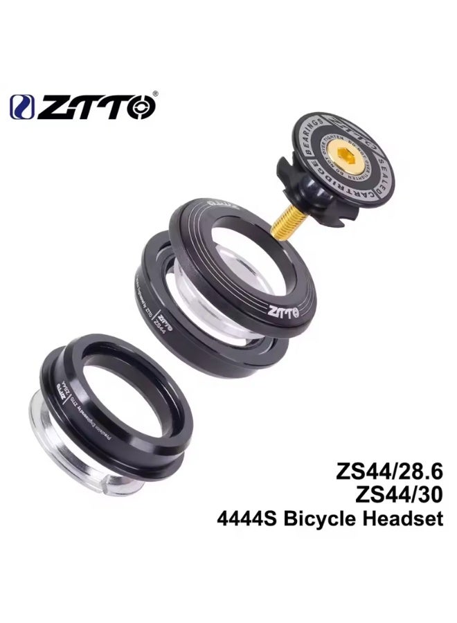زد تي تي أو طقم سماعة دراجة ZTTO ‏ZS44×44 مم مقاس 1-1/8 بوصة 28.6 مم للدراجات الجبلية MTB متوافق مع الشوك المستقيمة والمخروطية مع محامل محكمة الغلق - Image 1