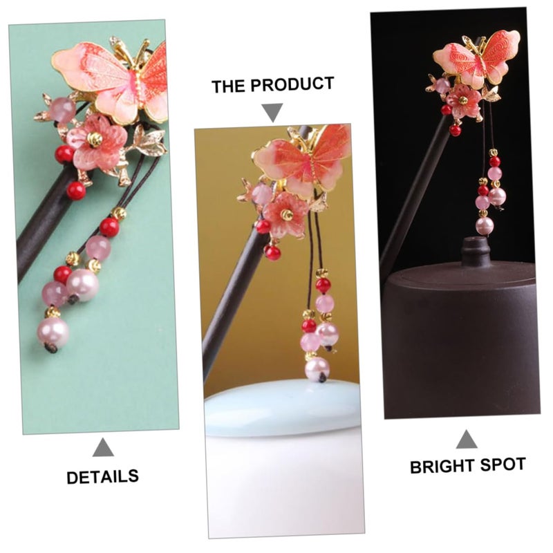 DOITOOL Vintage Flower Hairpin Hair Stick for Women Elegant Retro Hair Chopsticks for Bun Styles for Formal and Casual Occasions - Image 2