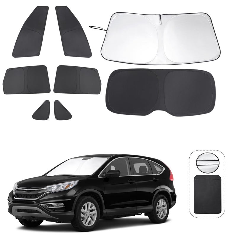 TINGLU Window Shades for Honda CRV 2012 2013 2014 2015 2016 Accessories Car Side Full Windows Rear Triangular Windshield Sun Shade Sun UV Rays Privacy Protection for CampingNappingRelaxing 8PCS - Image 3