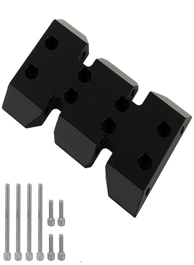 Pothyes LCG Adjustable Transmission Mount Gearbox Skid Plate for 1/10 RC Crawler Axial SCX10 Lower Center of Gravity Metal Upgrade Part (Black) - Image 2