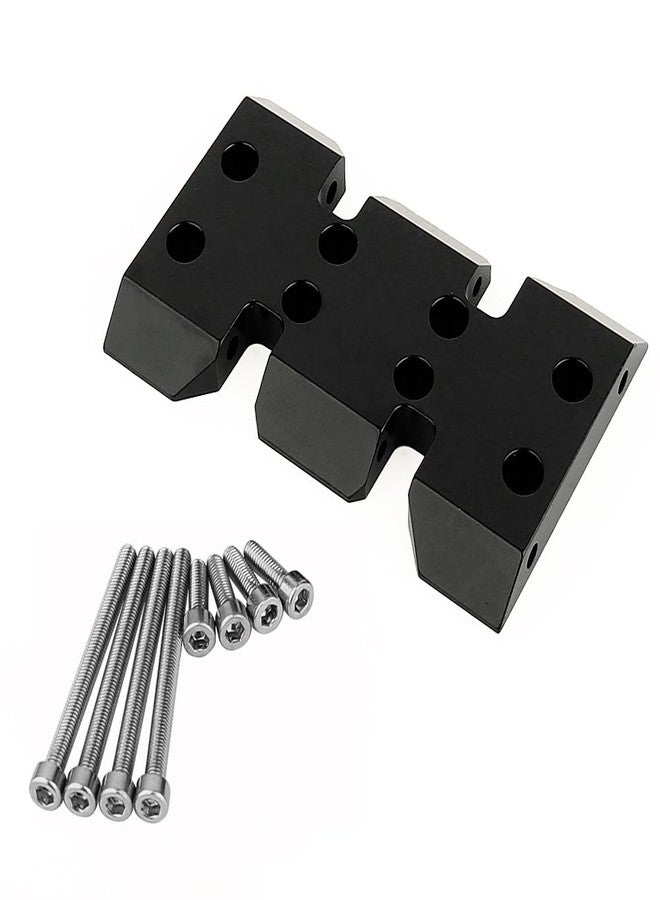 Pothyes LCG Adjustable Transmission Mount Gearbox Skid Plate for 1/10 RC Crawler Axial SCX10 Lower Center of Gravity Metal Upgrade Part (Black) - Image 4