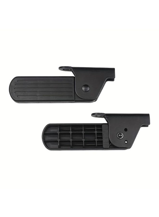 Foldable Front Pedal Scooter Footrest Black 2pcs - Image 2
