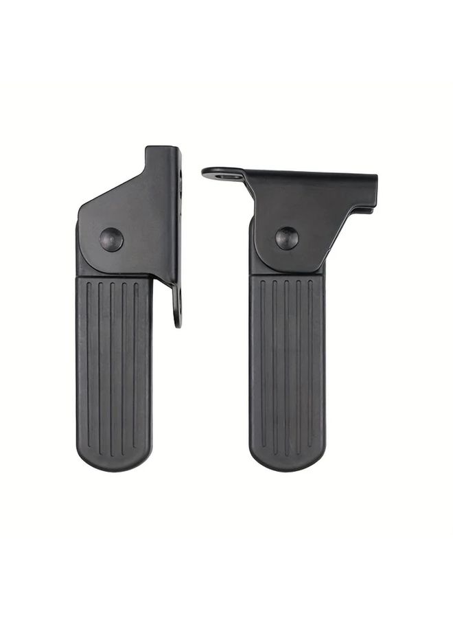 Foldable Front Pedal Scooter Footrest Black 2pcs - Image 3
