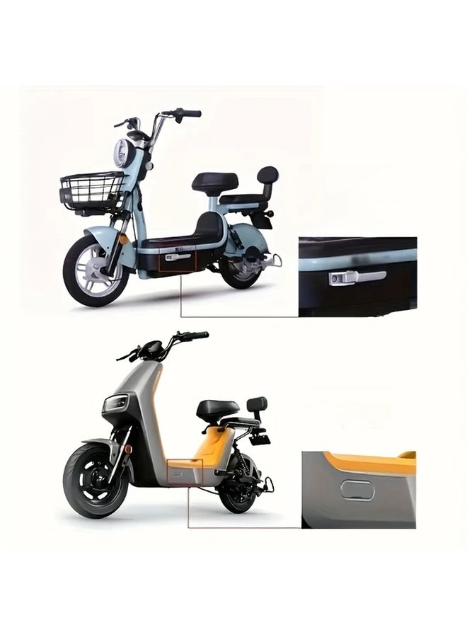 Foldable Front Pedal Scooter Footrest Black 2pcs - Image 5