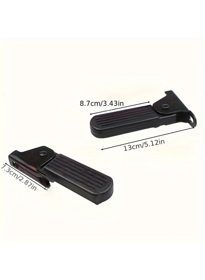 Foldable Front Pedal Scooter Footrest Black 2pcs - Image 4