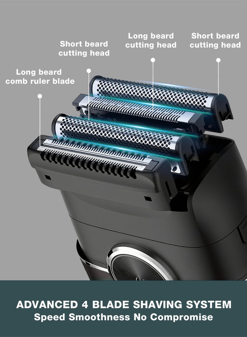 نونك ماكينة حلاقة كهربائية محمولة للرجال، قابلة لإعادة الشحن من النوع C، صغيرة الحجم وسهلة الحمل، محرك قوي بسرعة 8000 دورة في الدقيقة | مدة تشغيل تصل إلى 150 دقيقة مع شحن سريع لمدة 90 دقيقة - Image 2