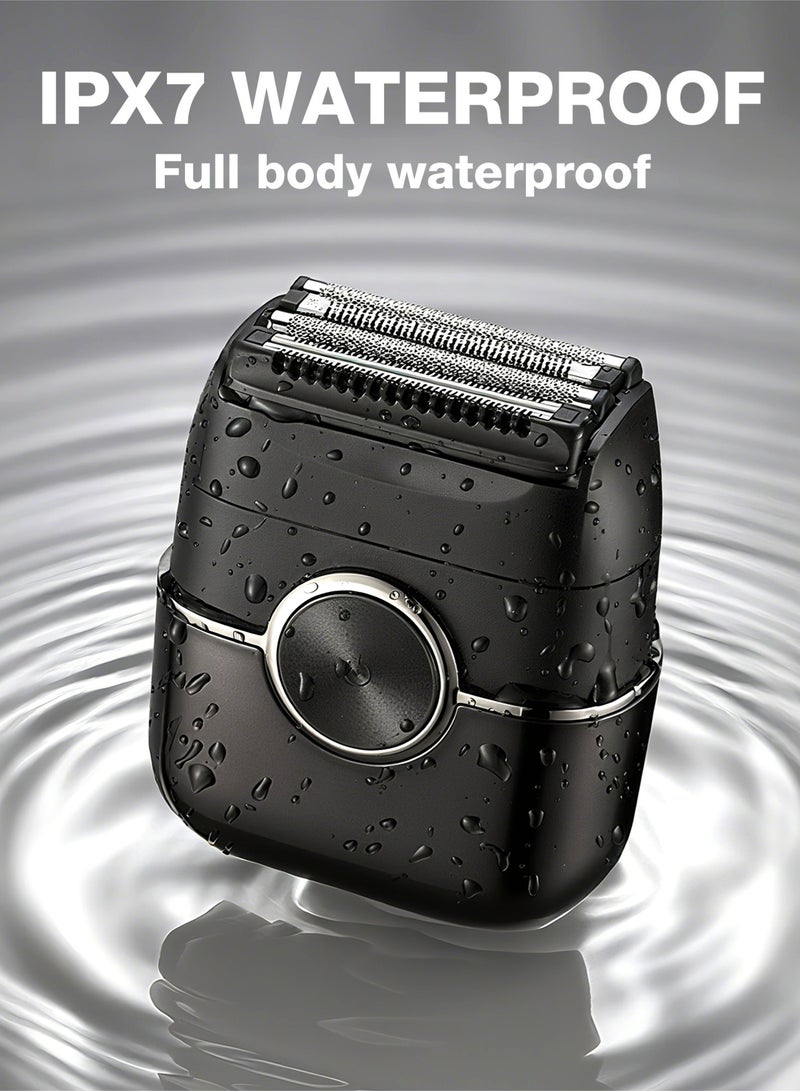 نونك ماكينة حلاقة كهربائية محمولة للرجال، قابلة لإعادة الشحن من النوع C، صغيرة الحجم وسهلة الحمل، محرك قوي بسرعة 8000 دورة في الدقيقة | مدة تشغيل تصل إلى 150 دقيقة مع شحن سريع لمدة 90 دقيقة - Image 5