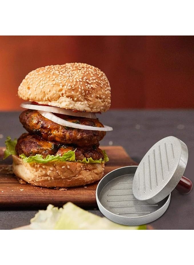 Silver round burger press - Image 5