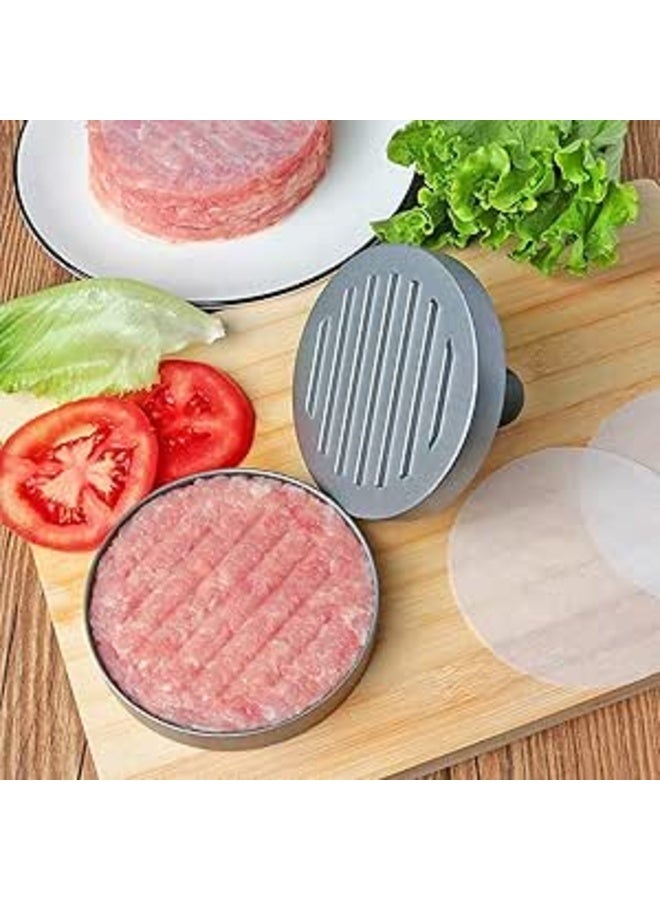 Silver round burger press - Image 3